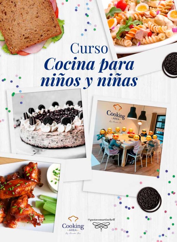 Curso de Cocina para Niños con Gustavo Martín en Barcelona | Cooking Area